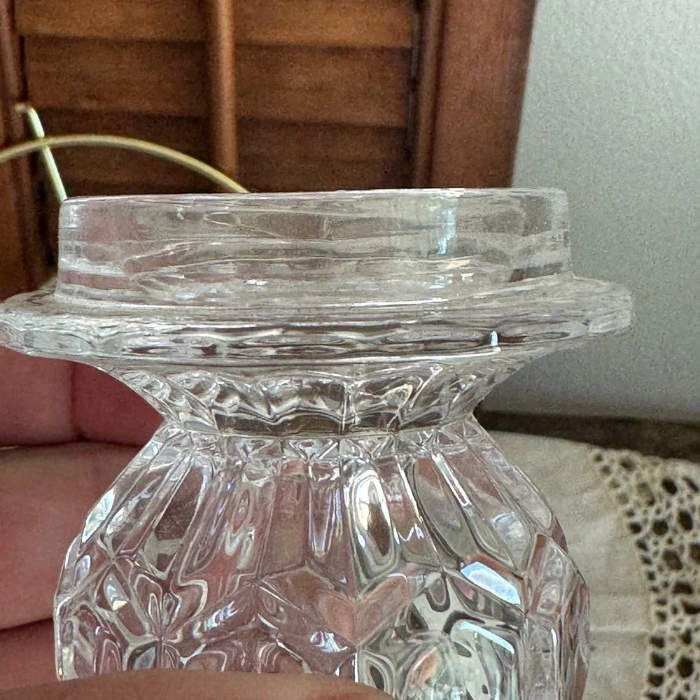 Partylite Astoria Crystal Tea Light Candle Lamp Clear Glass Hollywood Regency